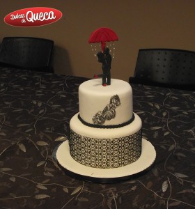 Torta Novios Paraguas- Clase Cámara